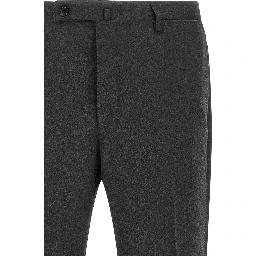 Gray Virgin Wool Dress Pants