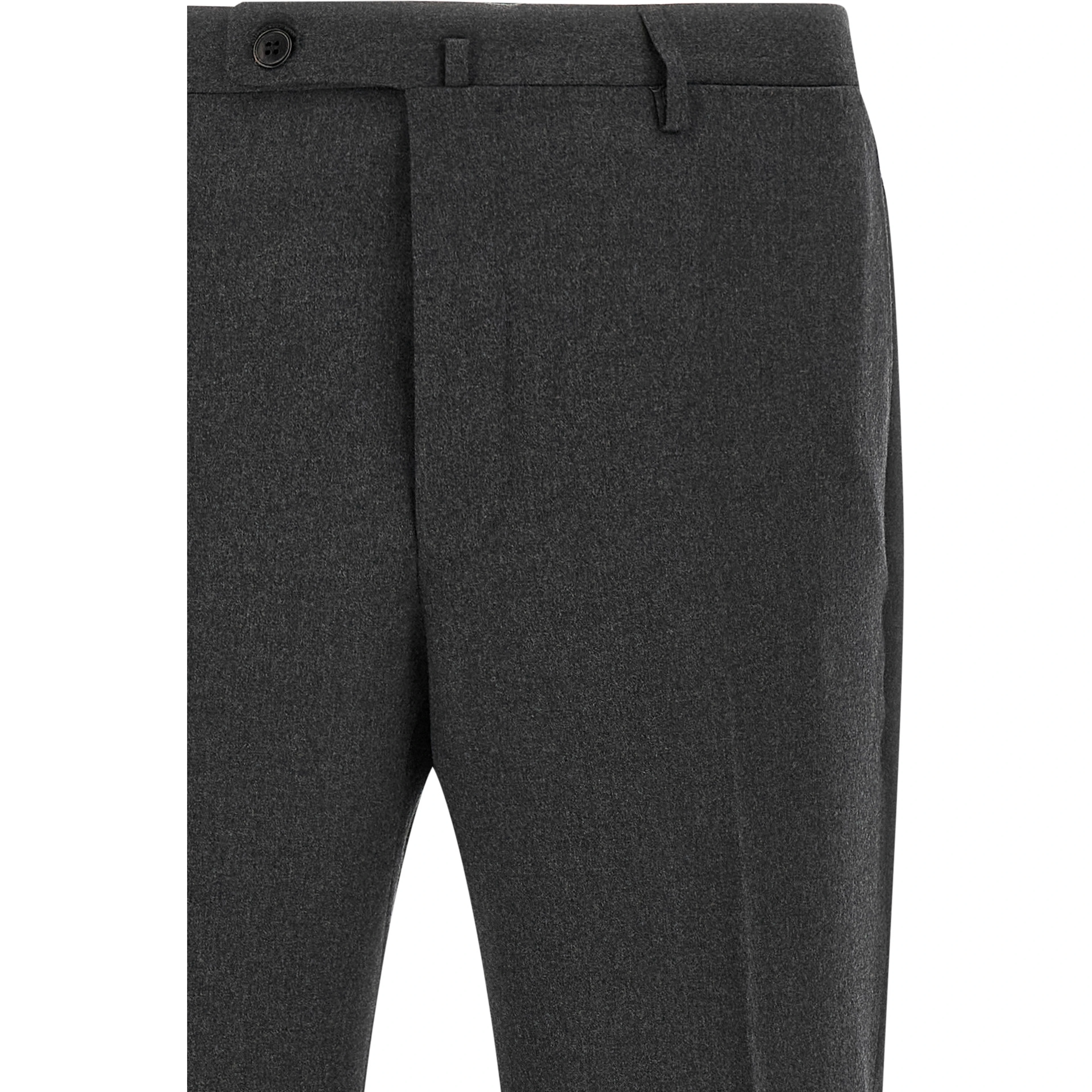Gray Virgin Wool Dress Pants