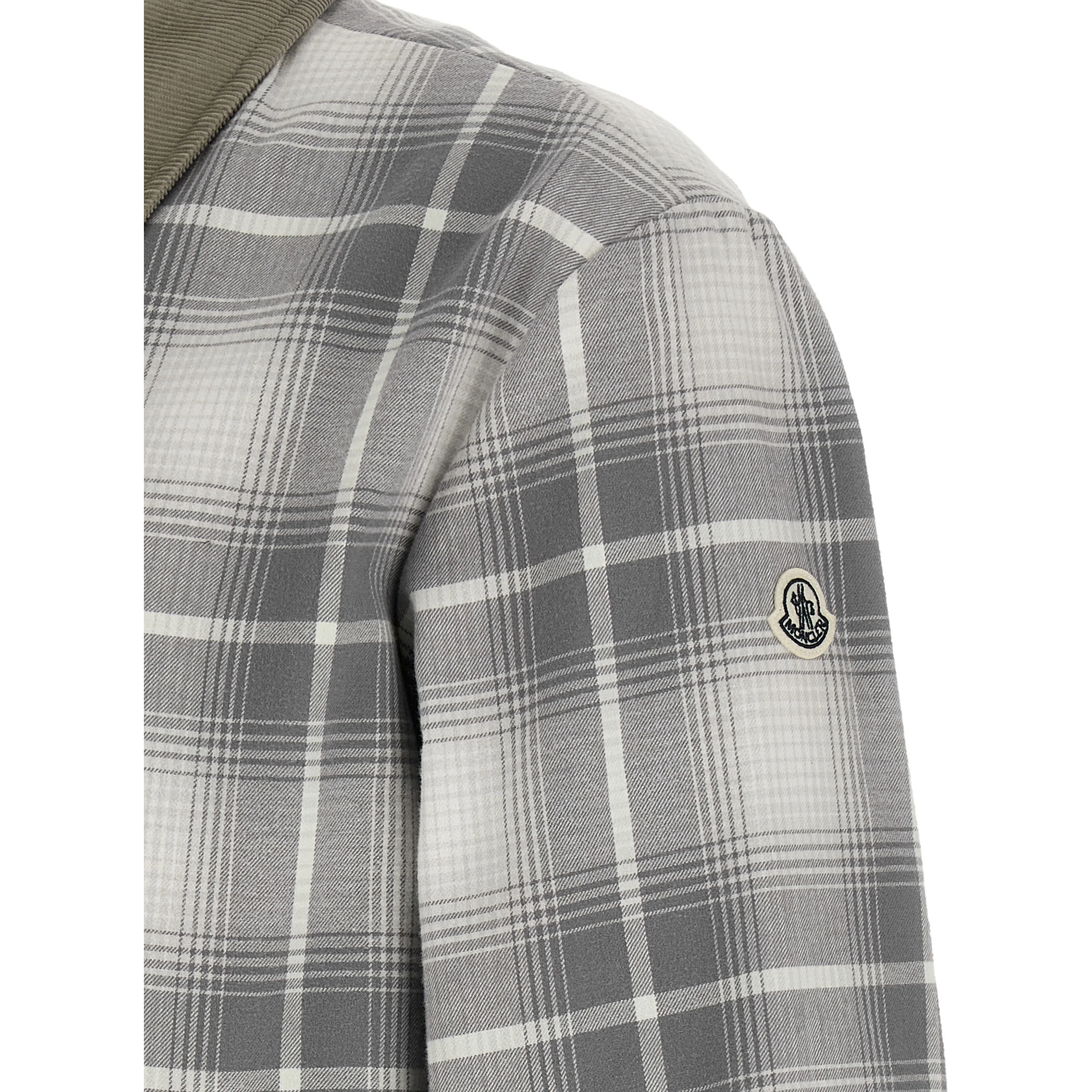 Gray Cotton Full-Length Jacket