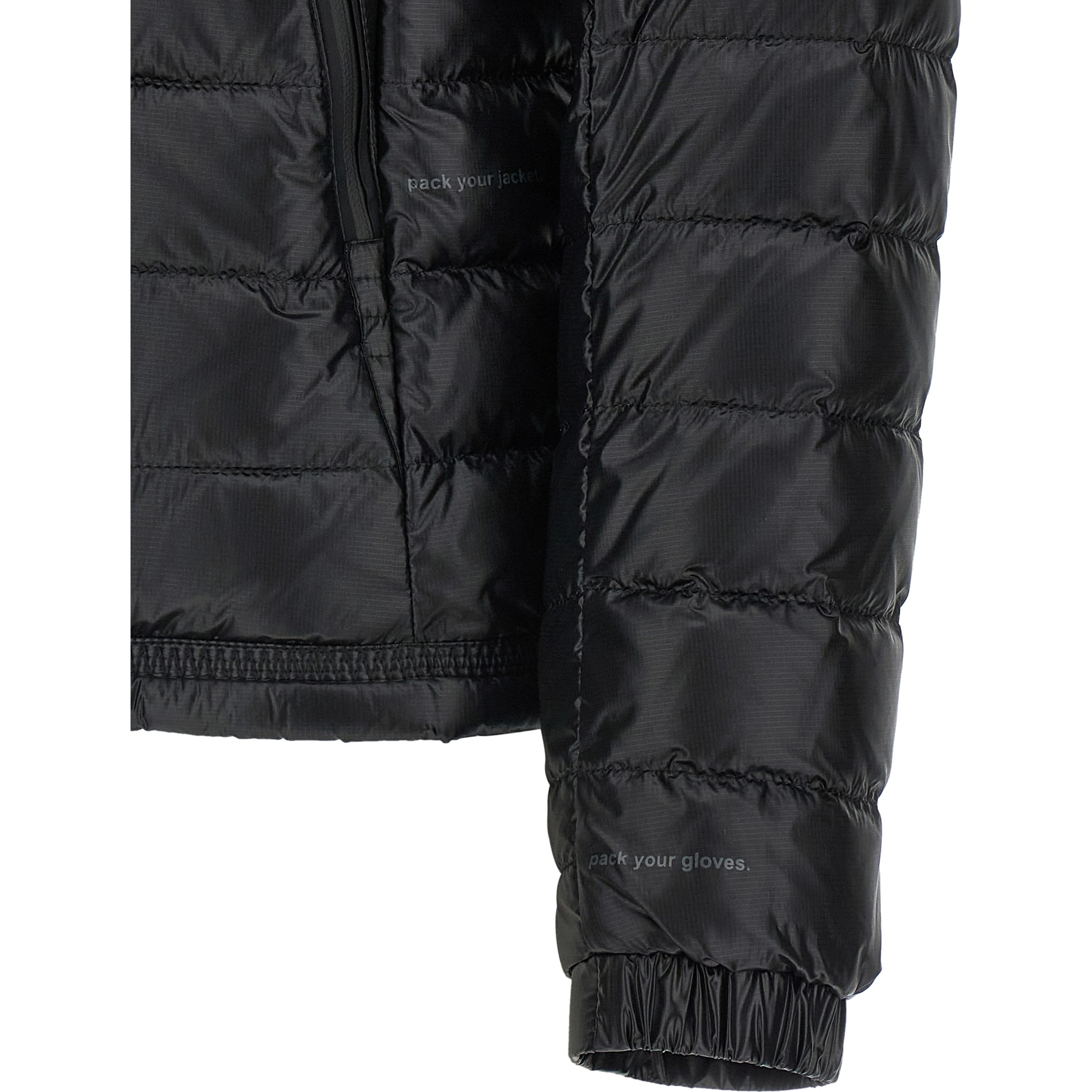 Black Polyamide Full-Length Jacket