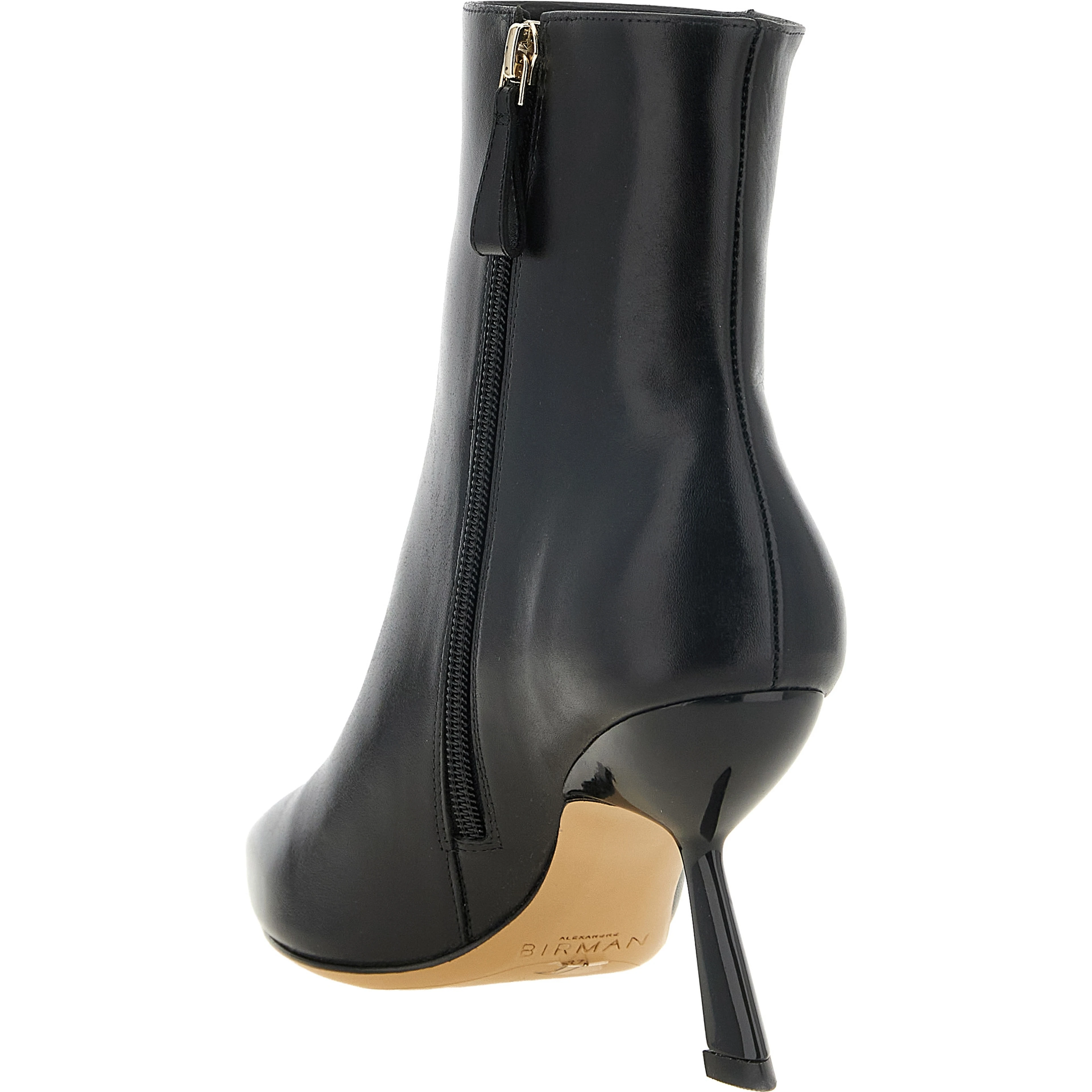 Black Calfskin Ankle Boots