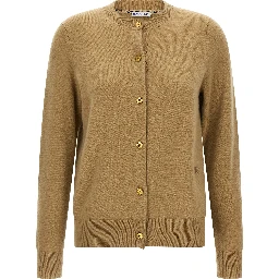 Beige Cashmere Cardigan