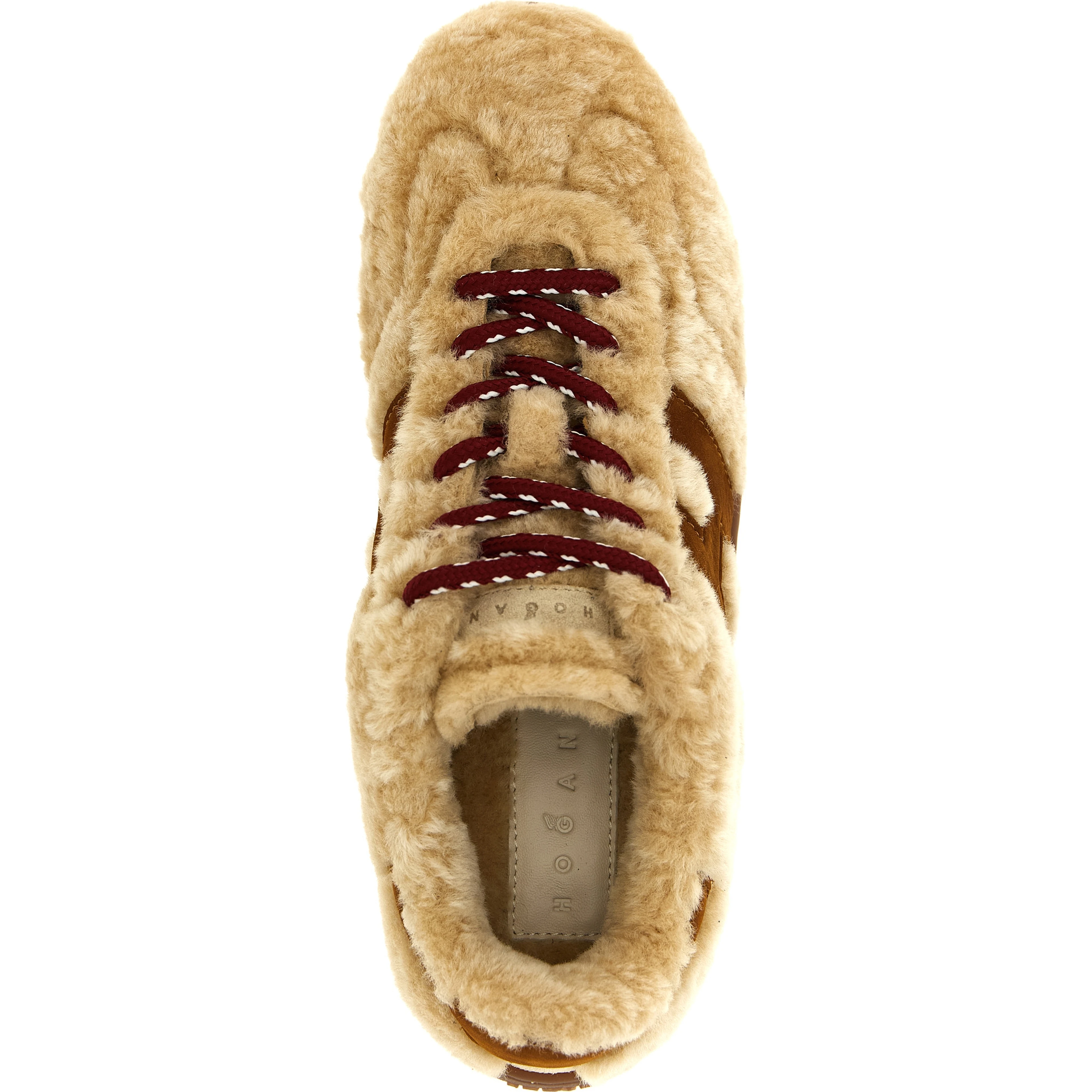 Beige Goatskin Low Top Sneakers