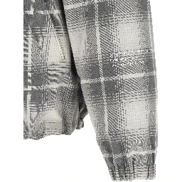 Gray Cotton Full-Length Jacket