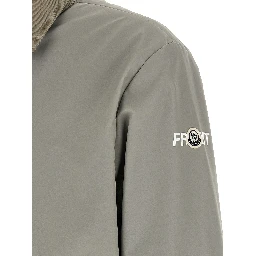Gray Cotton Full-Length Jacket