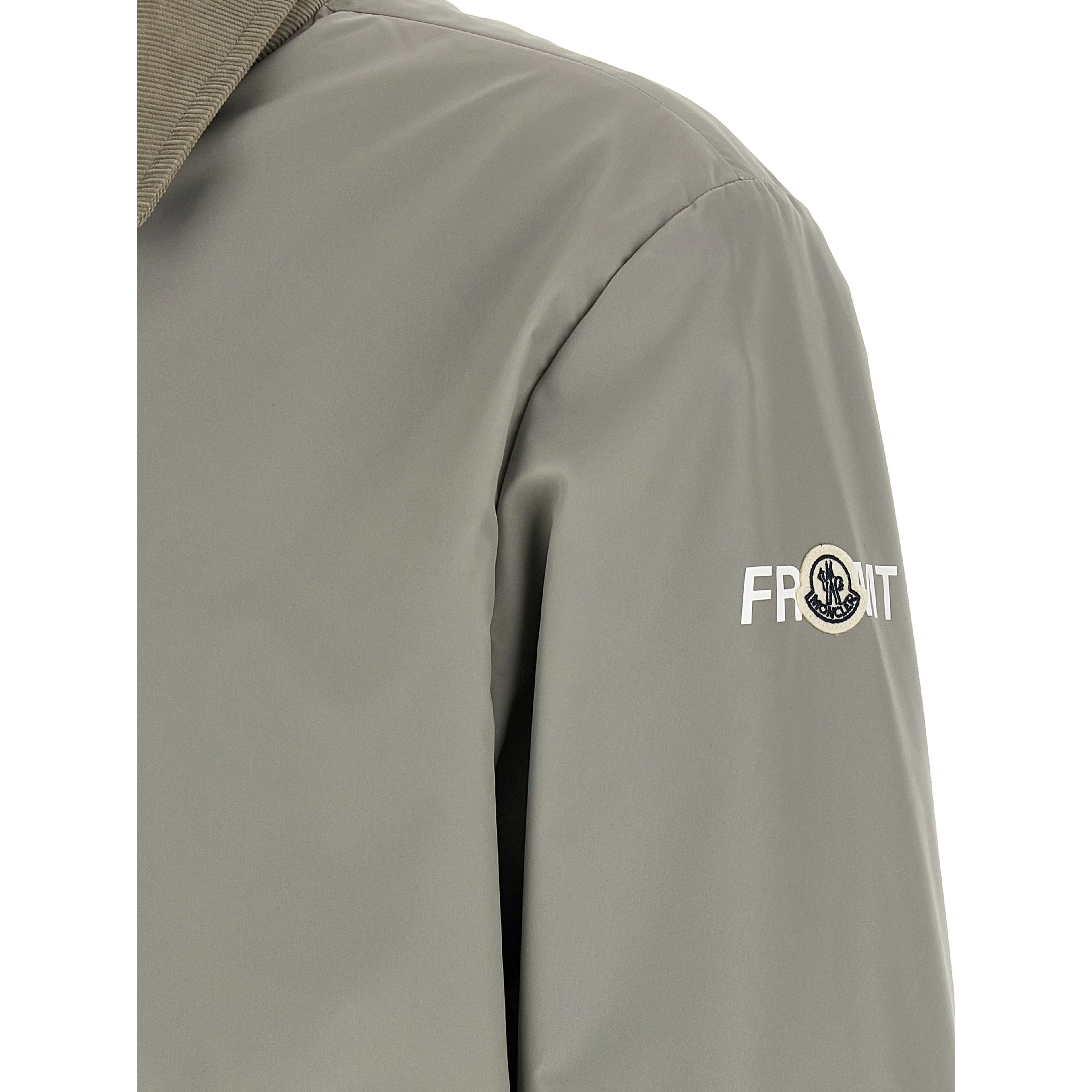 Gray Cotton Full-Length Jacket