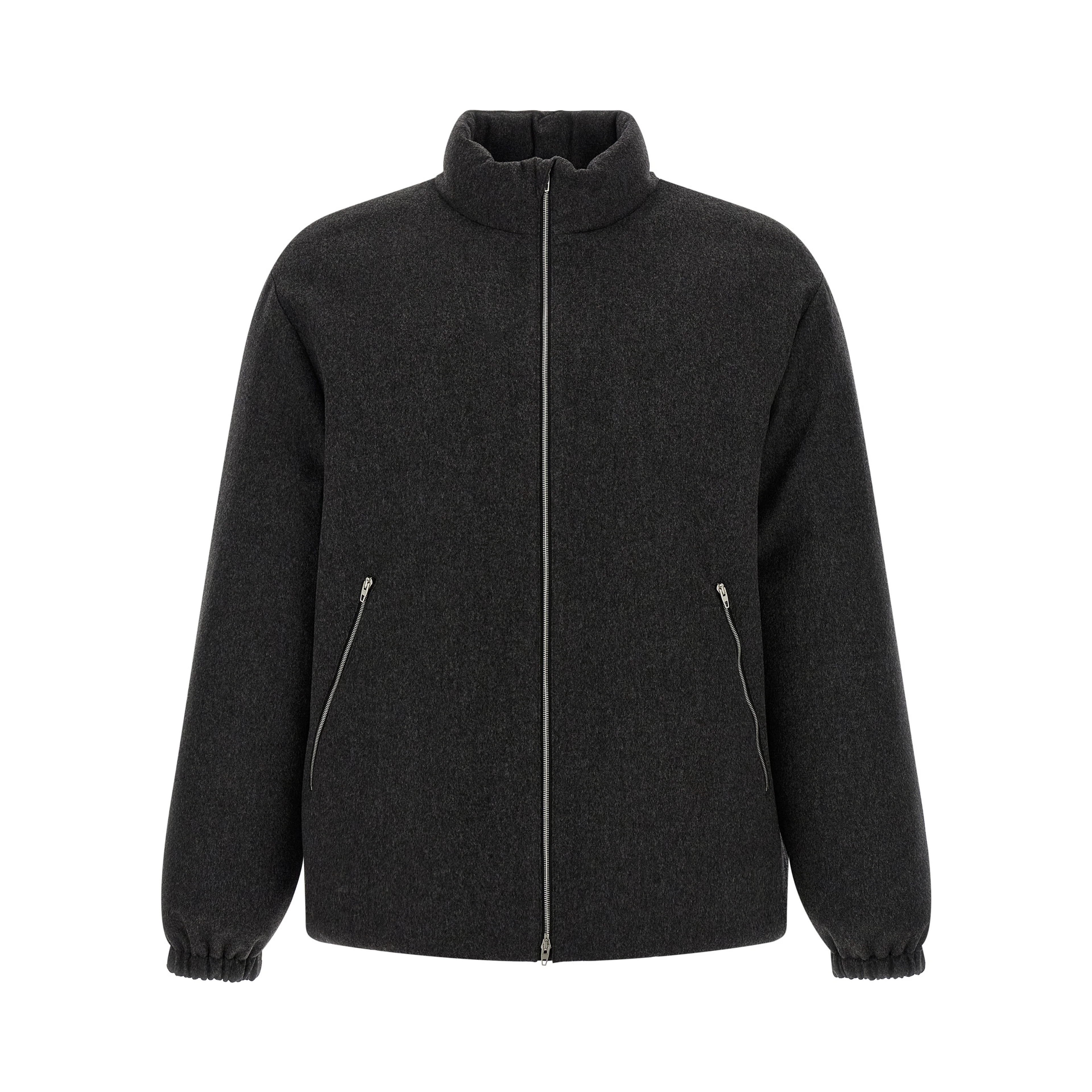 Gray Wool Full-Length Jacket
