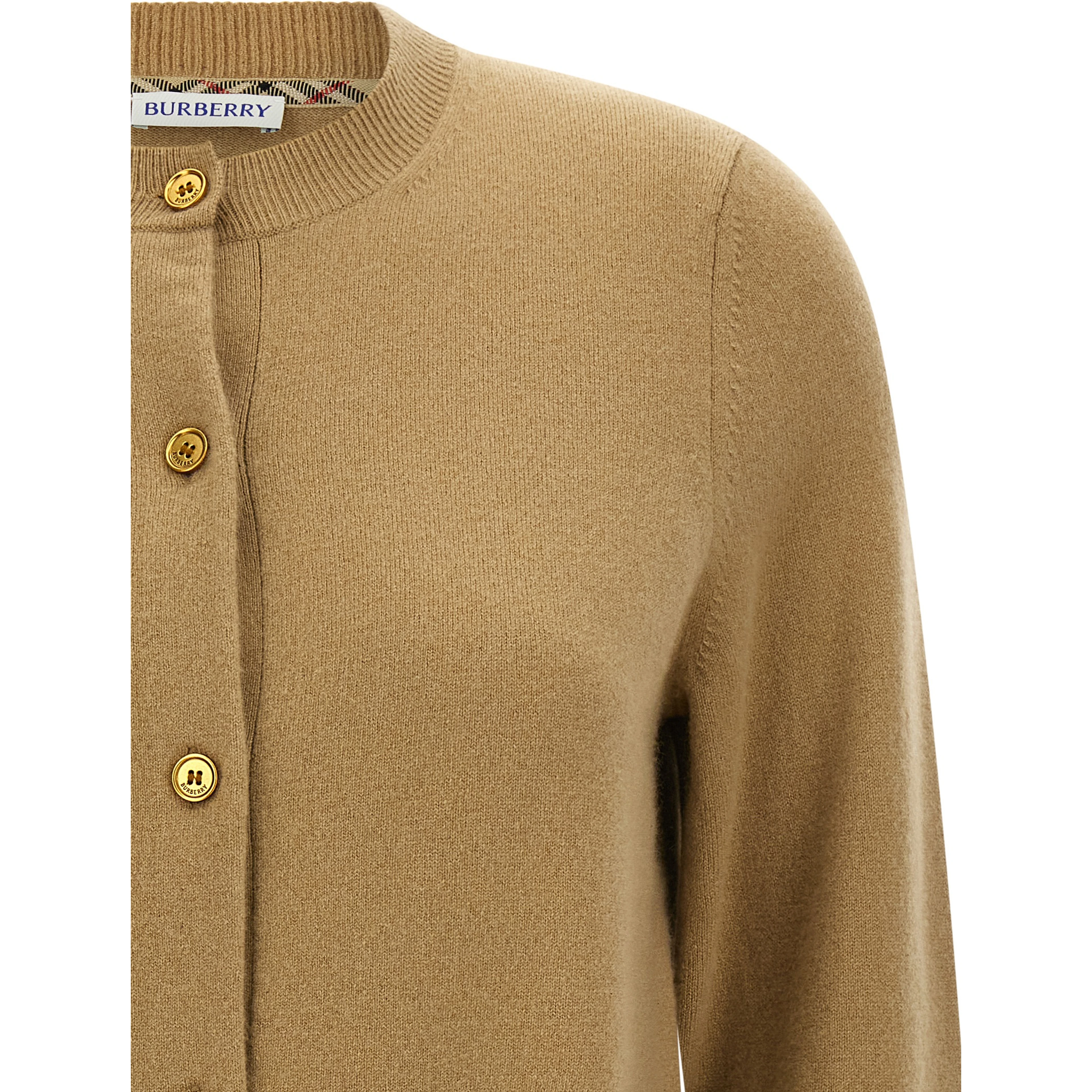 Beige Cashmere Cardigan