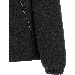 Gray Wool Full-Length Jacket