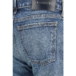 Blue Cotton Bootcut Jeans