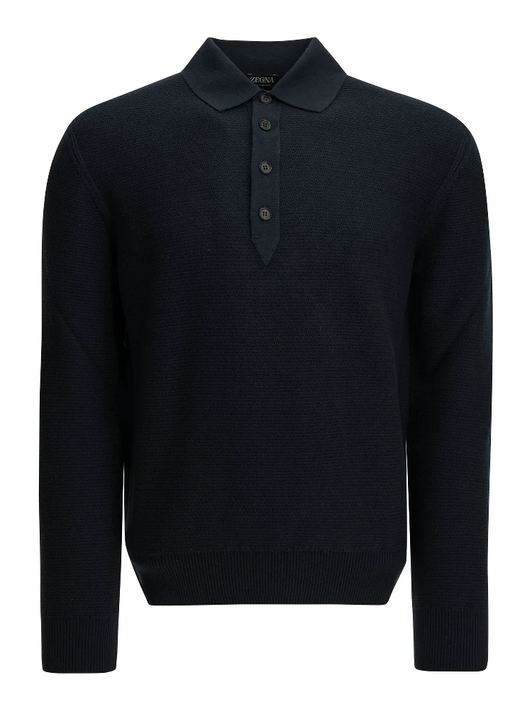 Cashmere polo sweater