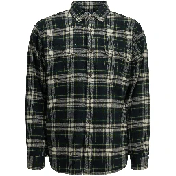 Classic-fit casual plaid shirt