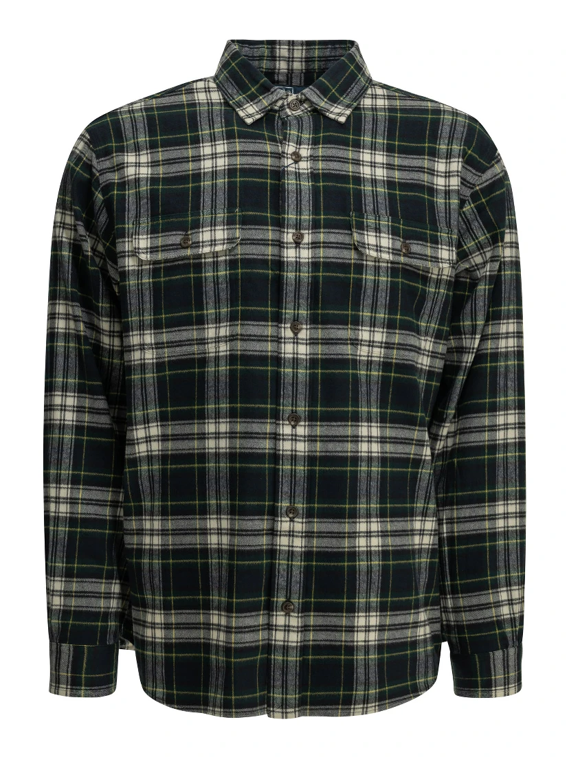 Classic-fit casual plaid shirt