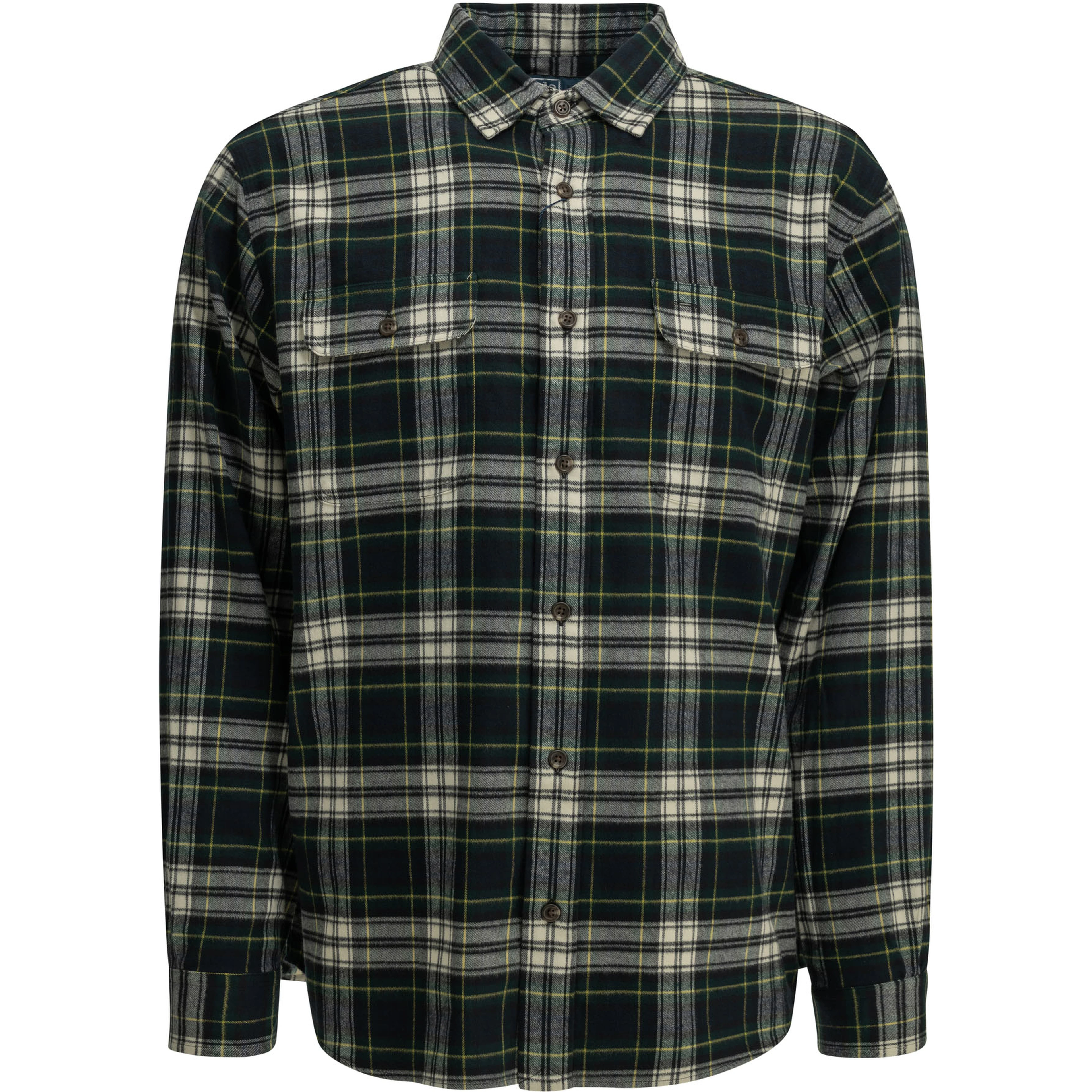 Classic-fit casual plaid shirt