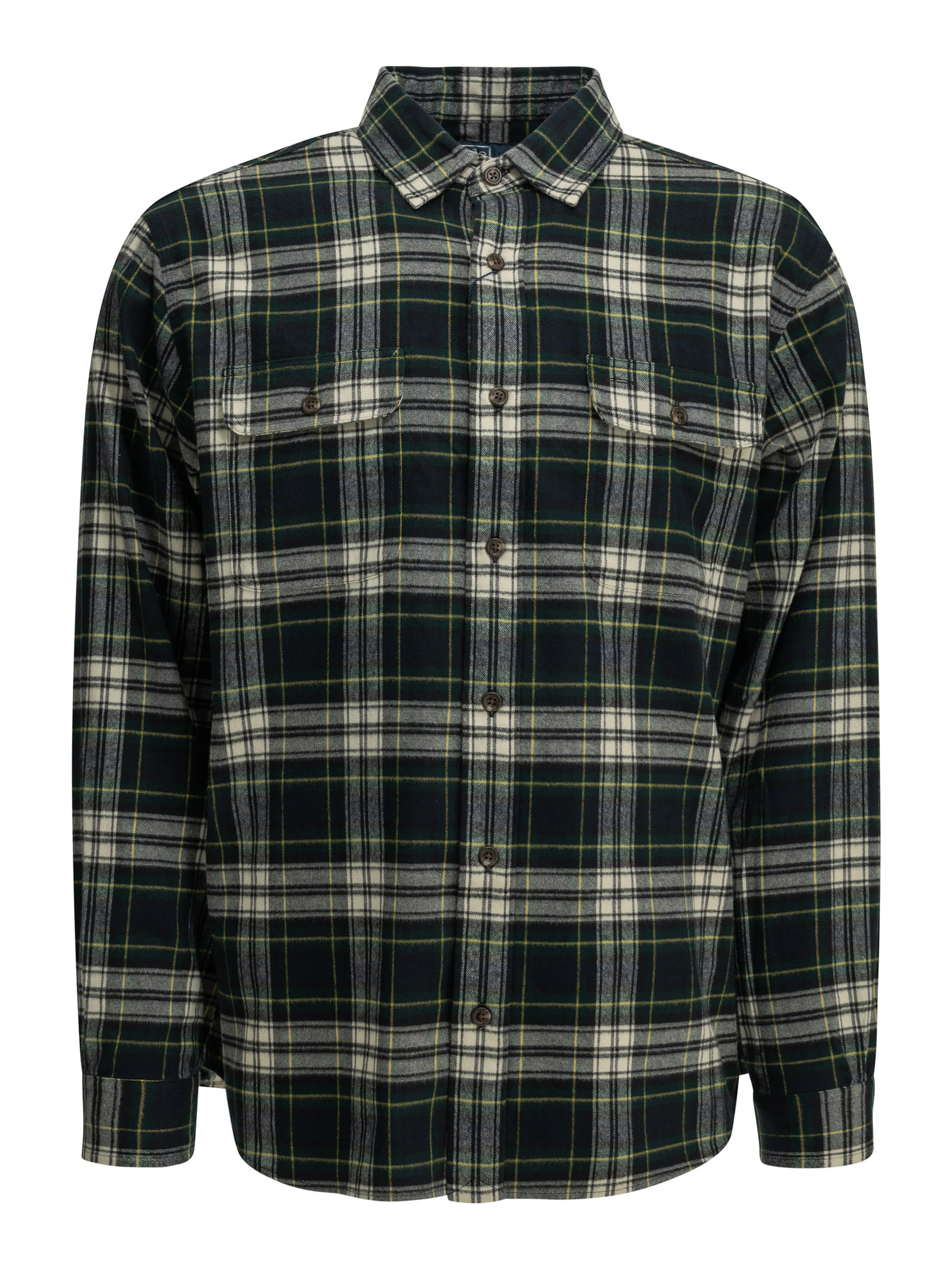 Classic-fit casual plaid shirt