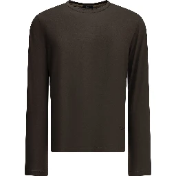 Round-neck wool T-shirt
