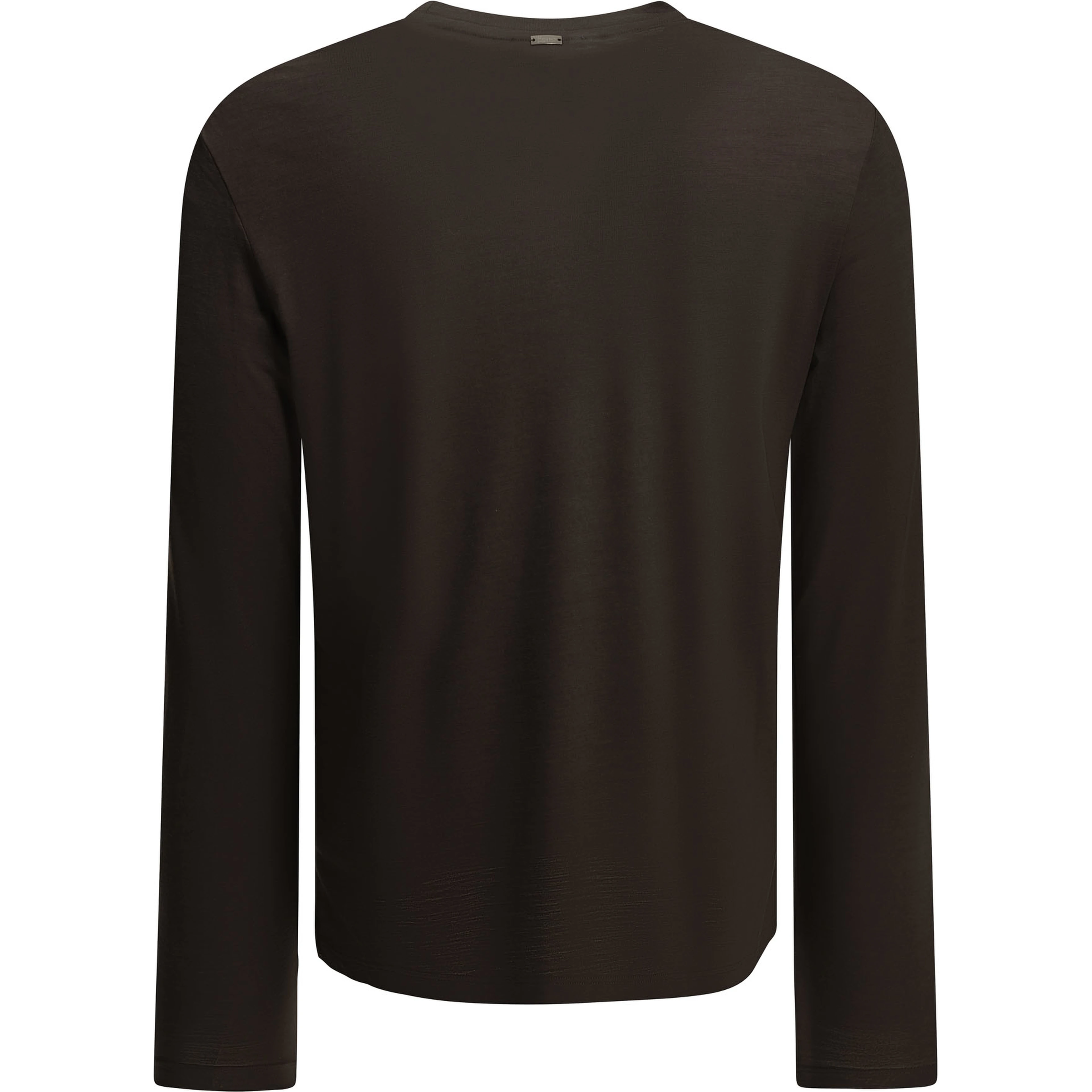 Round-neck wool T-shirt