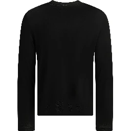 Round-neck wool T-shirt