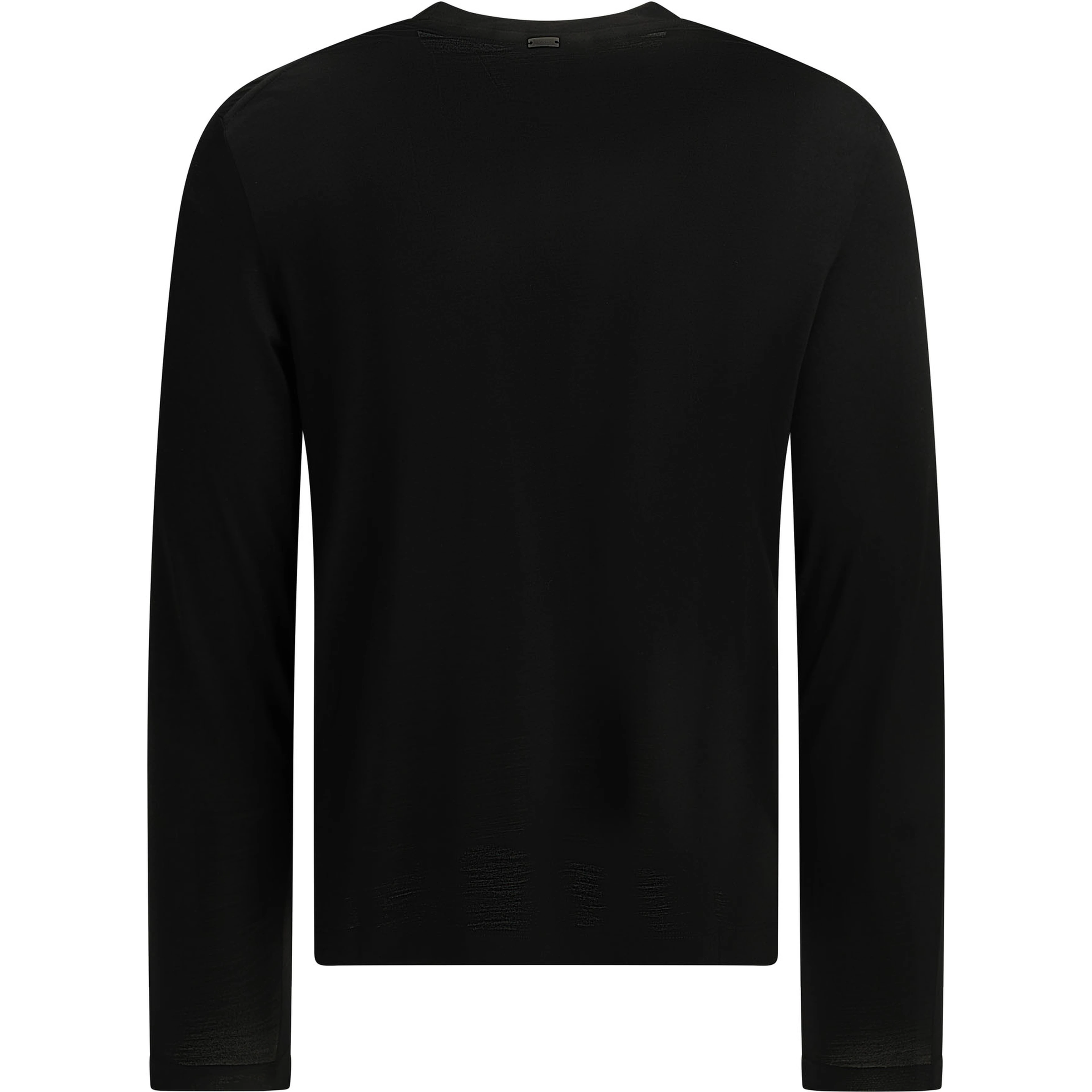 Round-neck wool T-shirt
