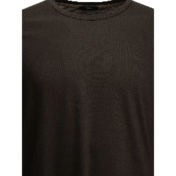Round-neck wool T-shirt