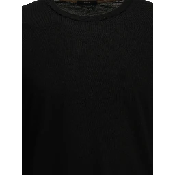 Round-neck wool T-shirt