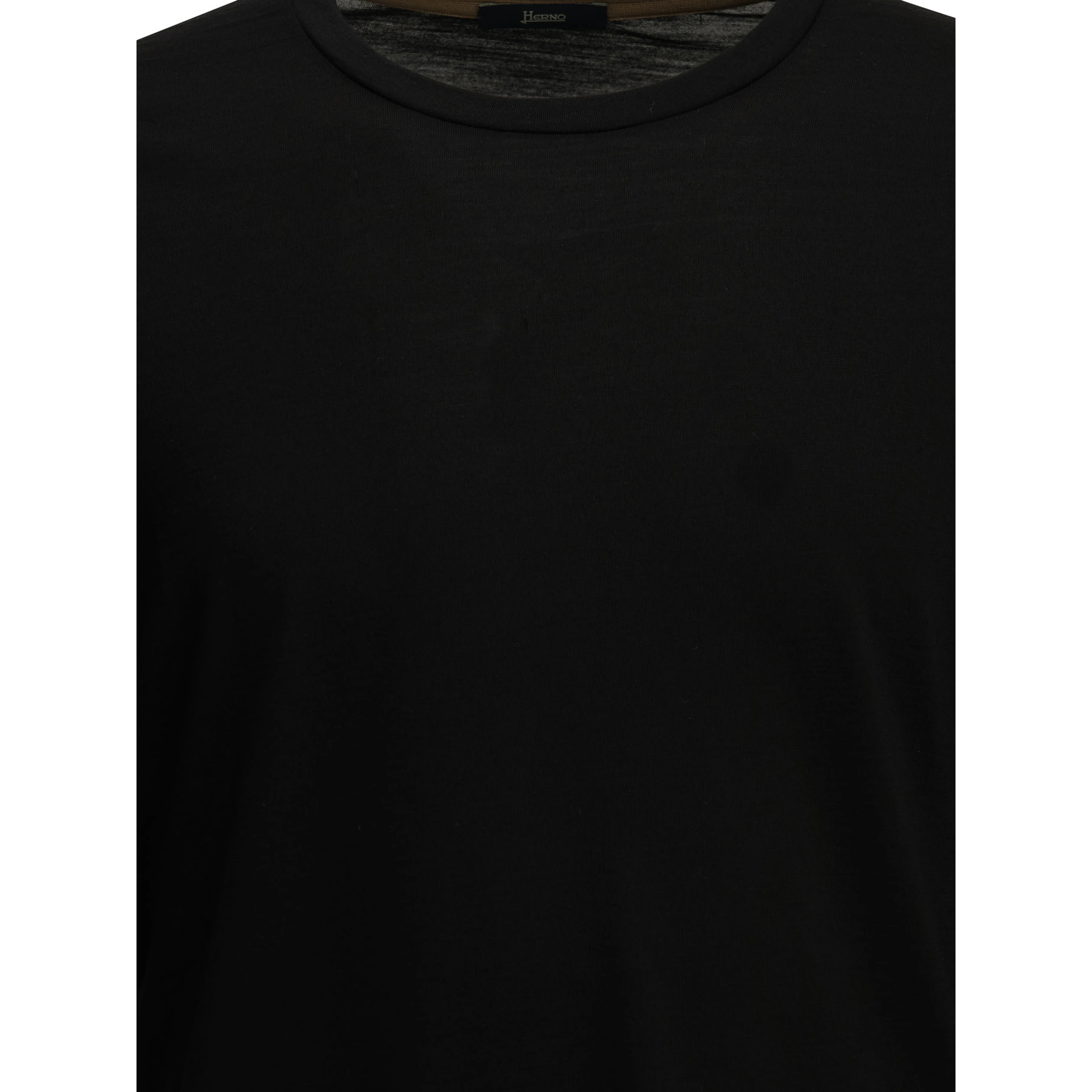 Round-neck wool T-shirt