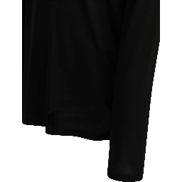 Round-neck wool T-shirt