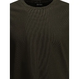 Pure cotton crew-neck T-shirt