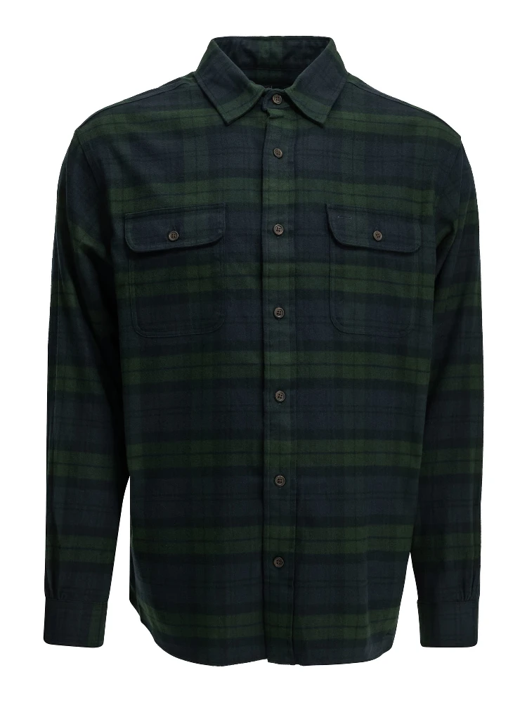 Classic-fit casual plaid shirt