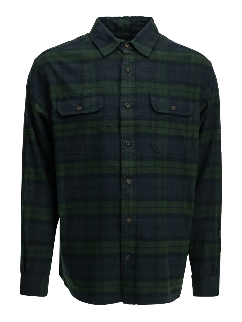 Classic-fit casual plaid shirt
