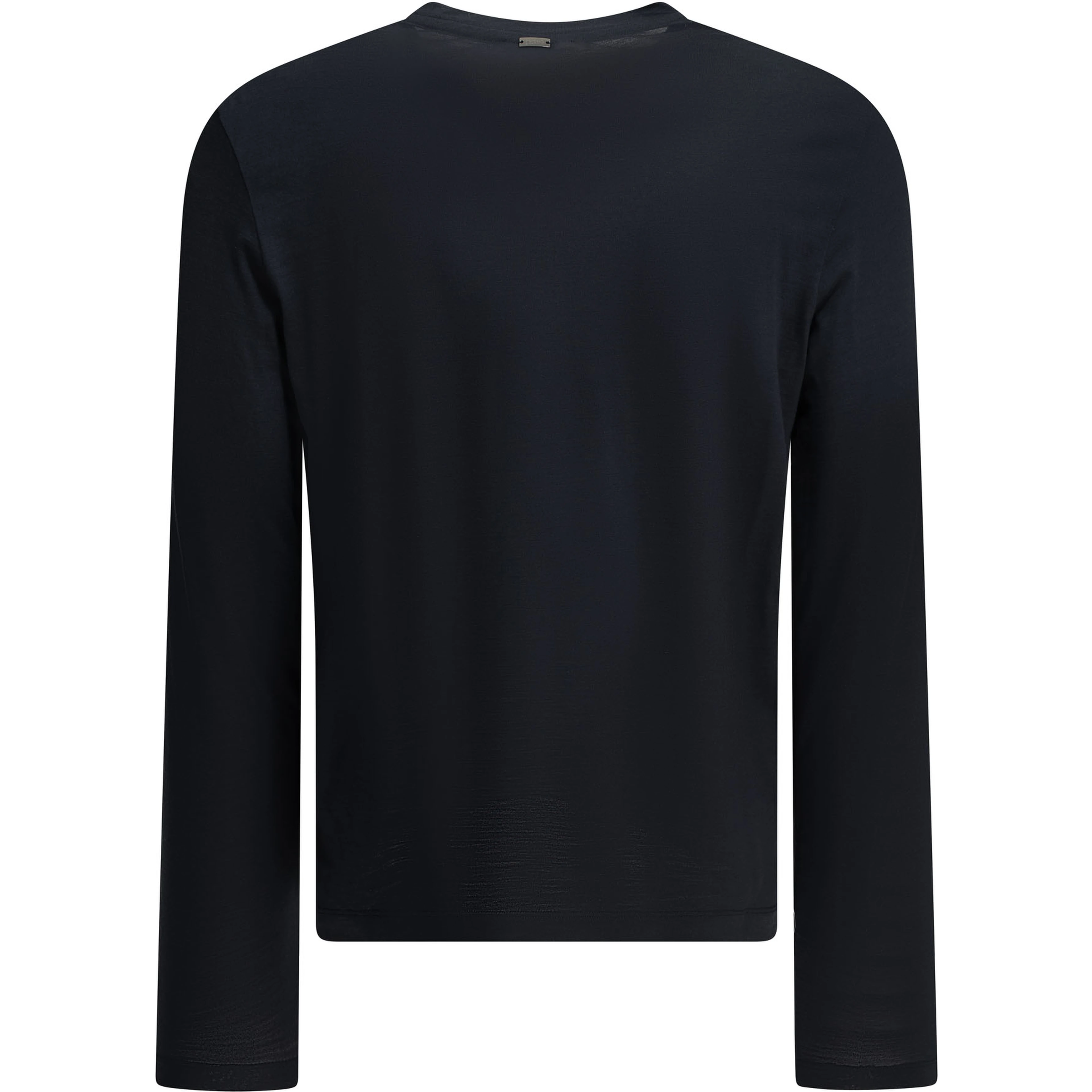 Round-neck wool T-shirt