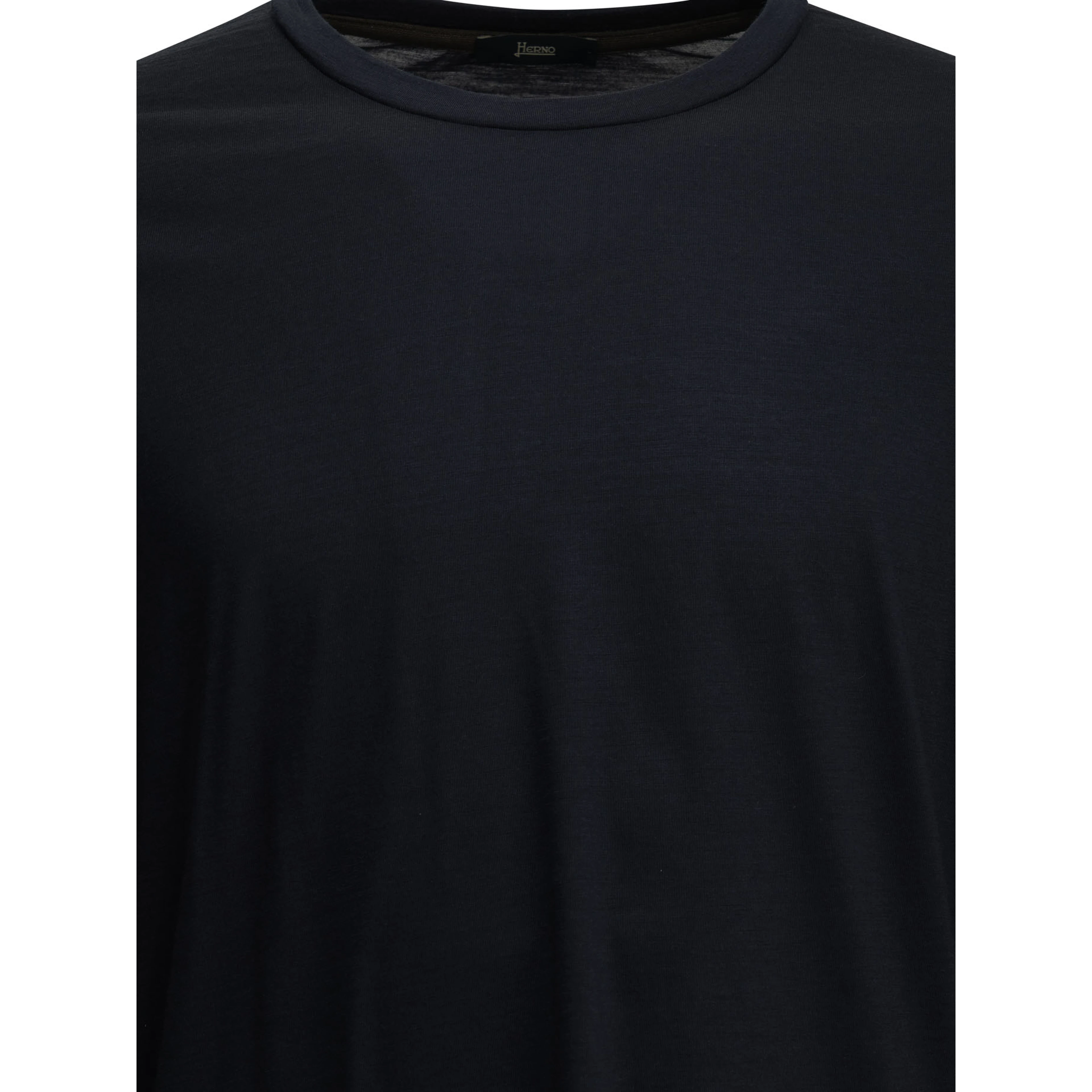 Round-neck wool T-shirt