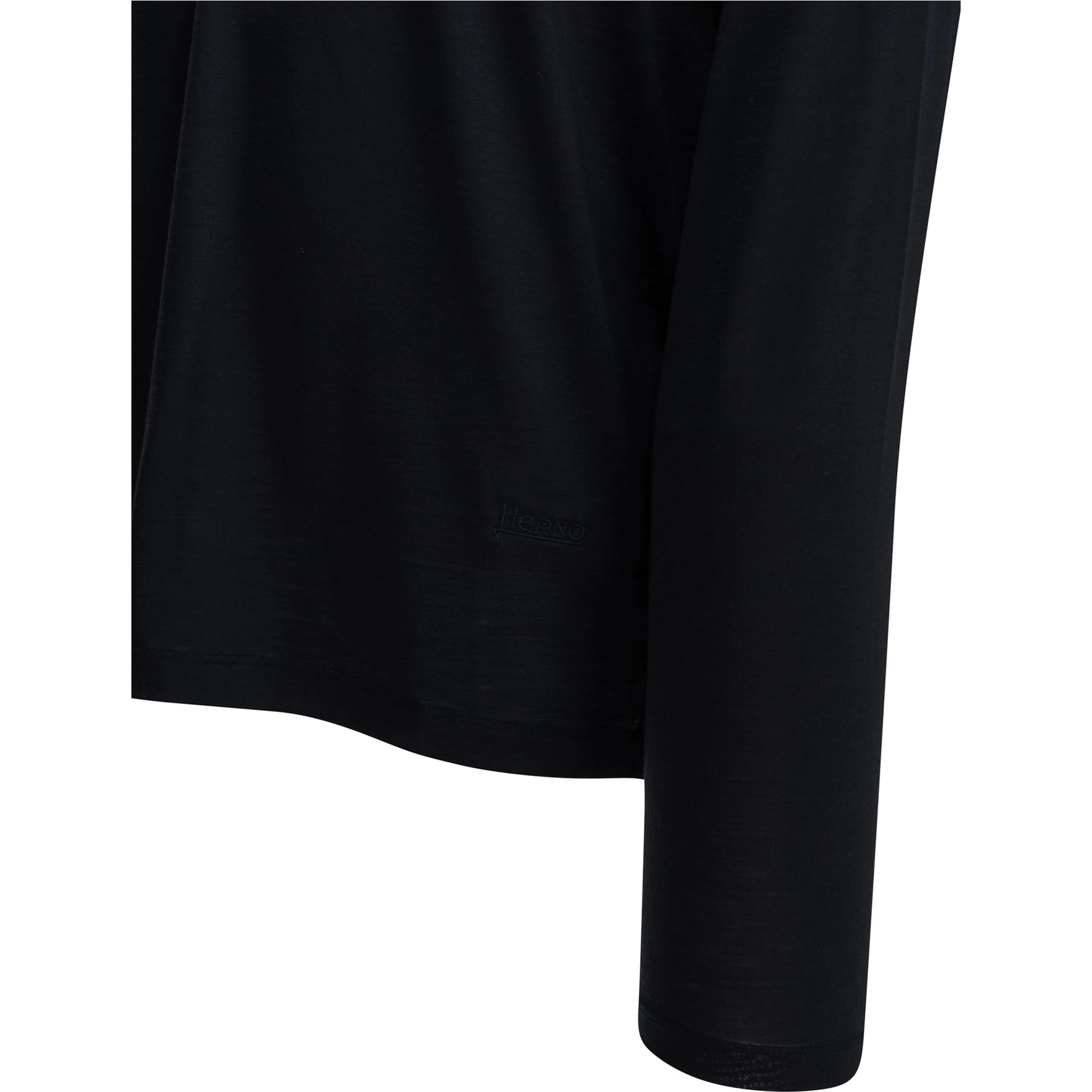 Round-neck wool T-shirt