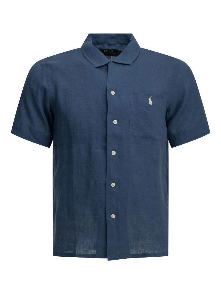 Classic-fit casual shirt with logo