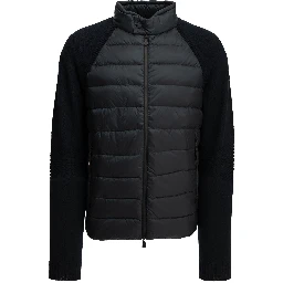 Padded wool cardigan