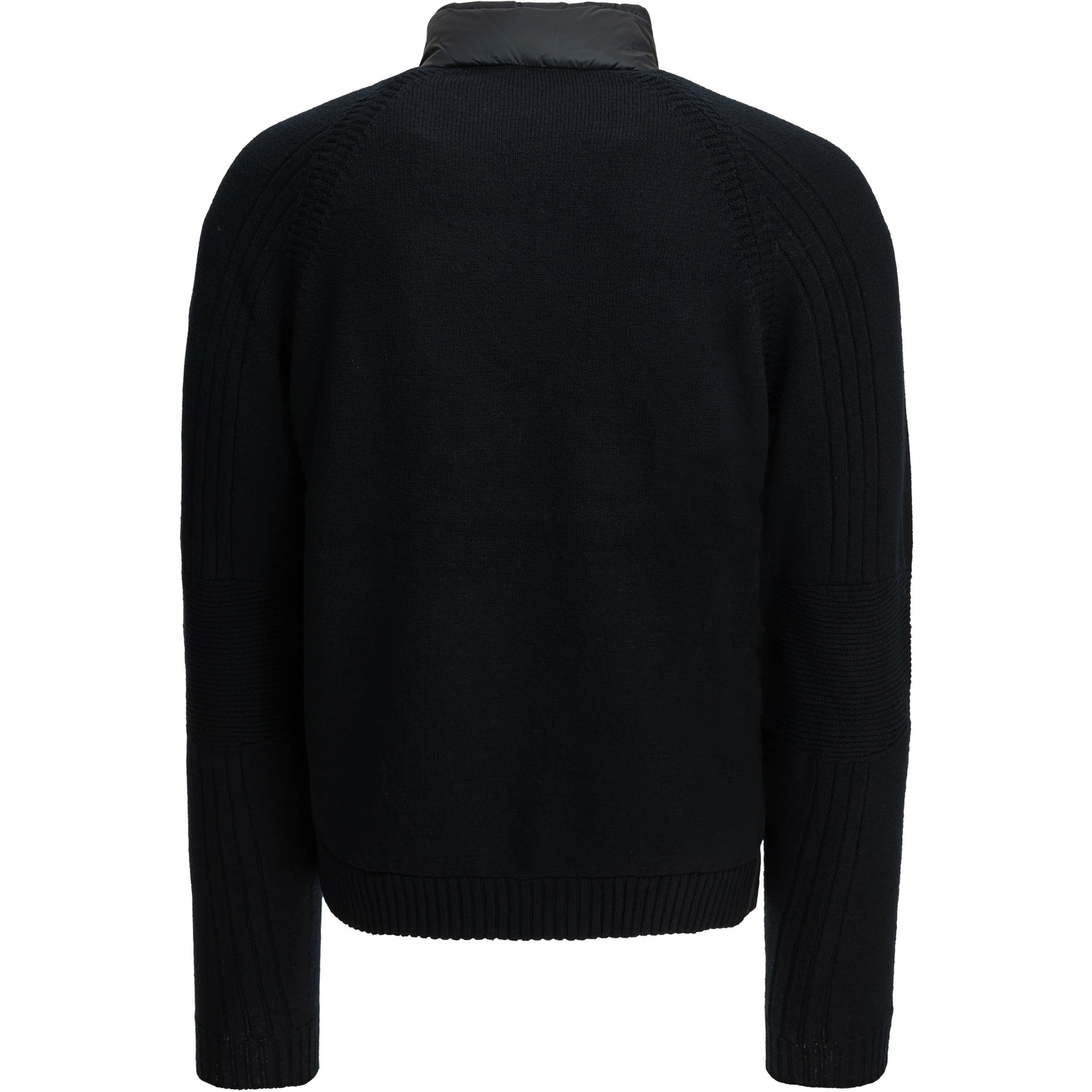 Padded wool cardigan