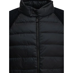 Padded wool cardigan