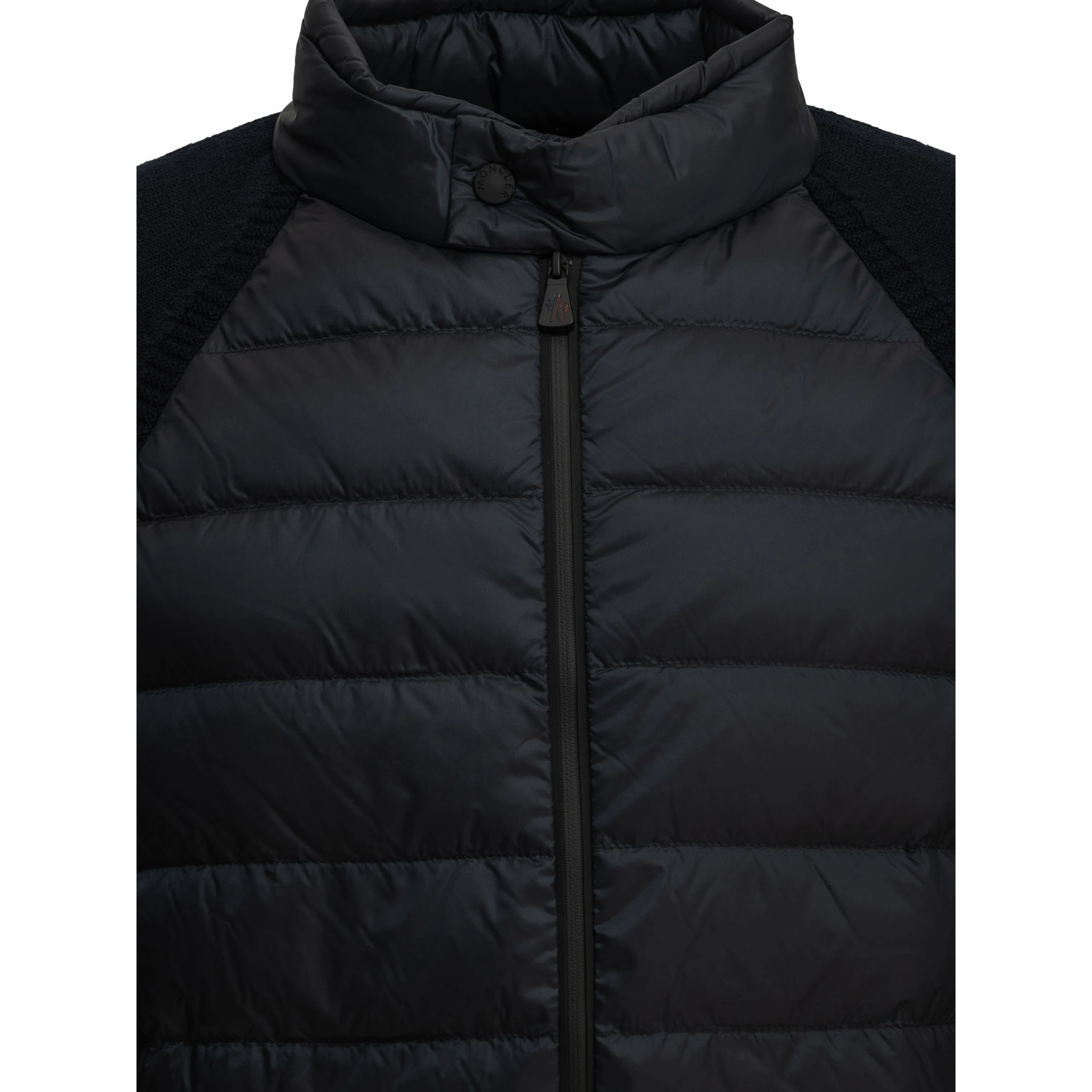 Padded wool cardigan