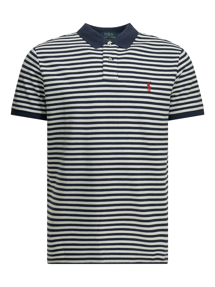 Button-down polo shirt with logo