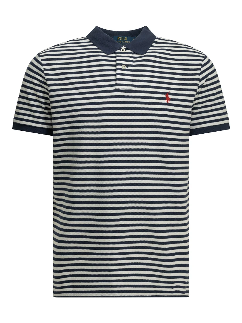 Button-down polo shirt with logo