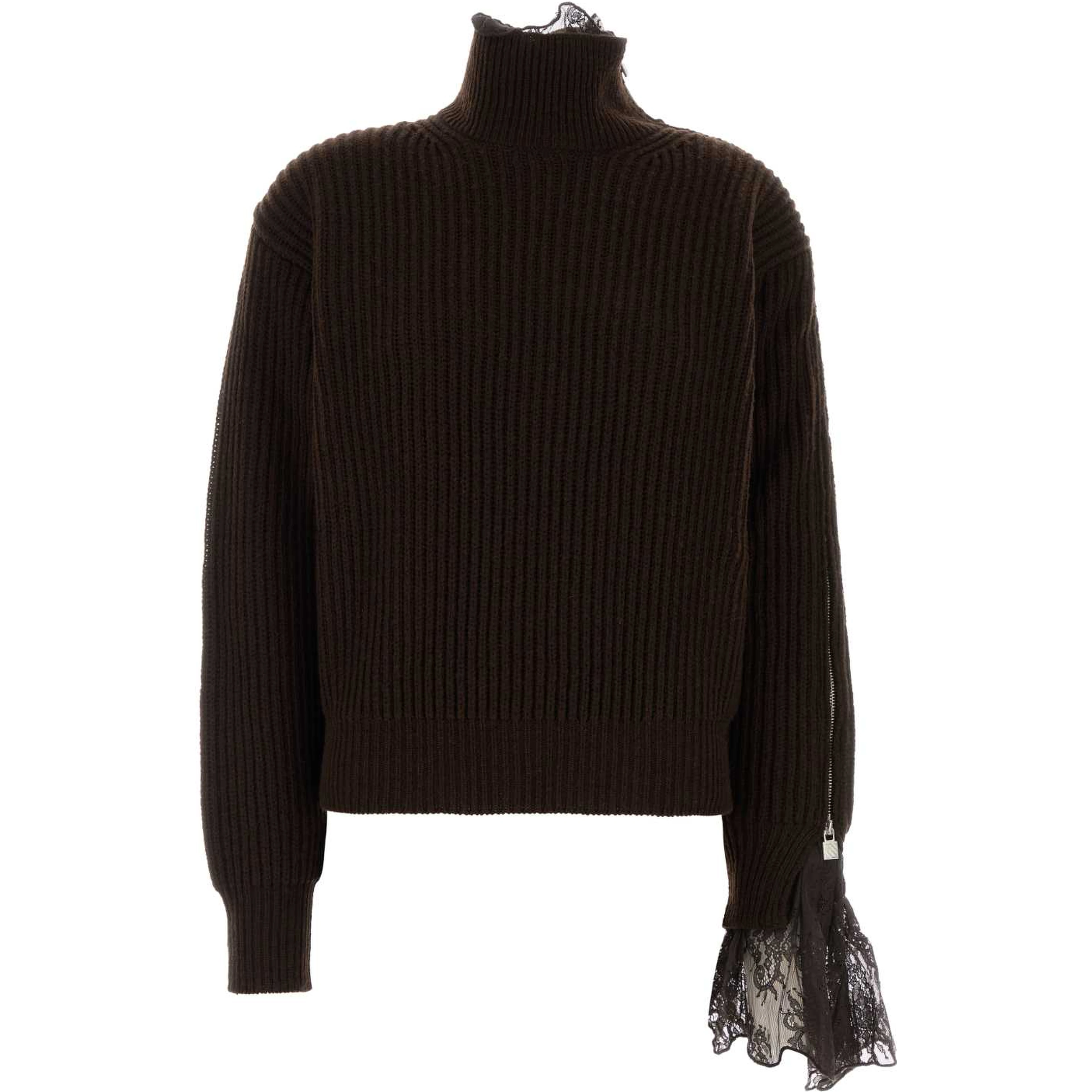MAGLIA ZIP E PIZZO