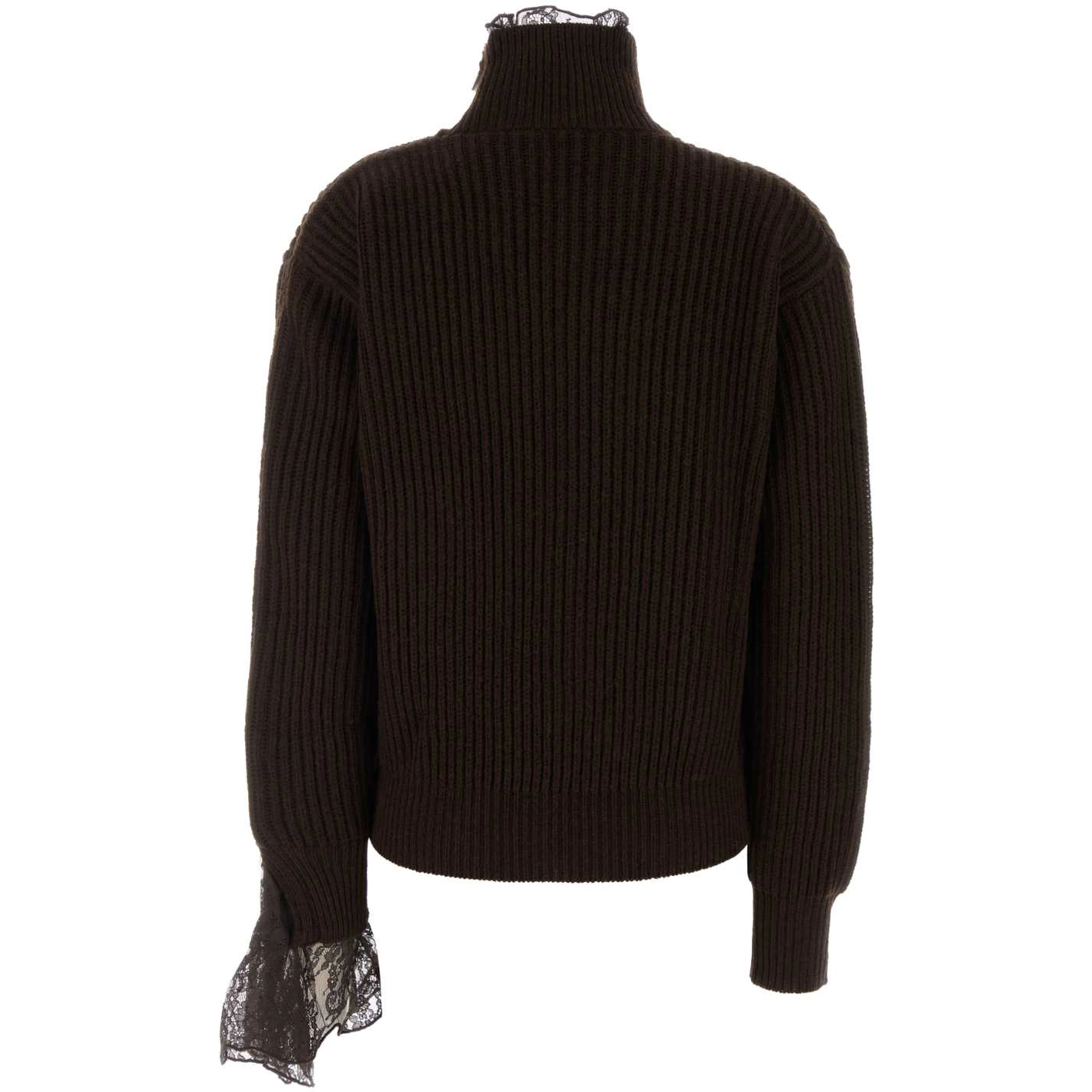 MAGLIA ZIP E PIZZO