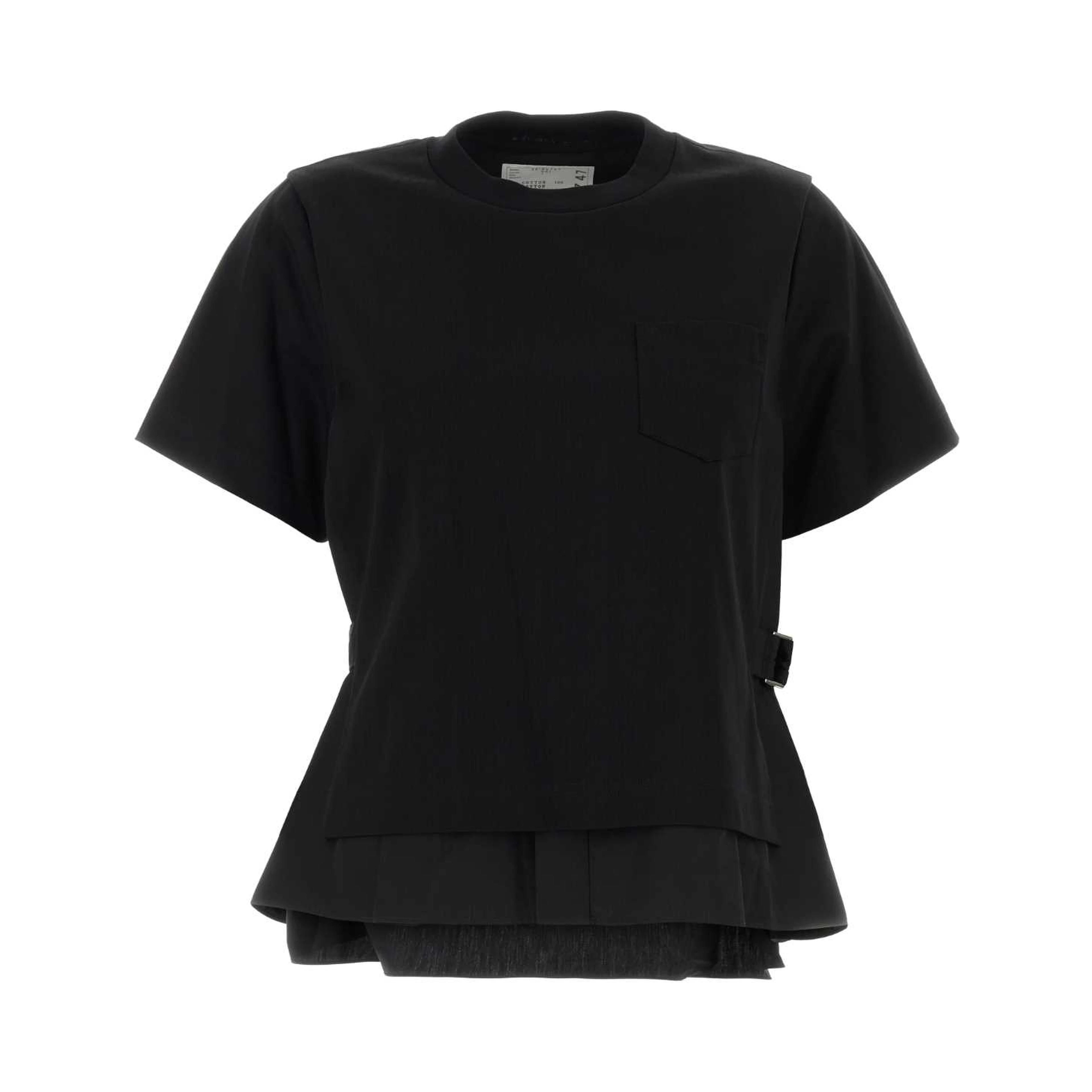 POPLIN X COTTON JERSEY T-SHIRT
