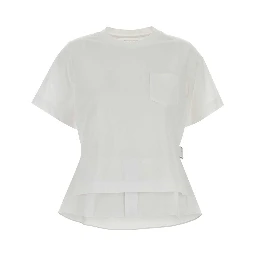 POPLIN X COTTON JERSEY T-SHIRT