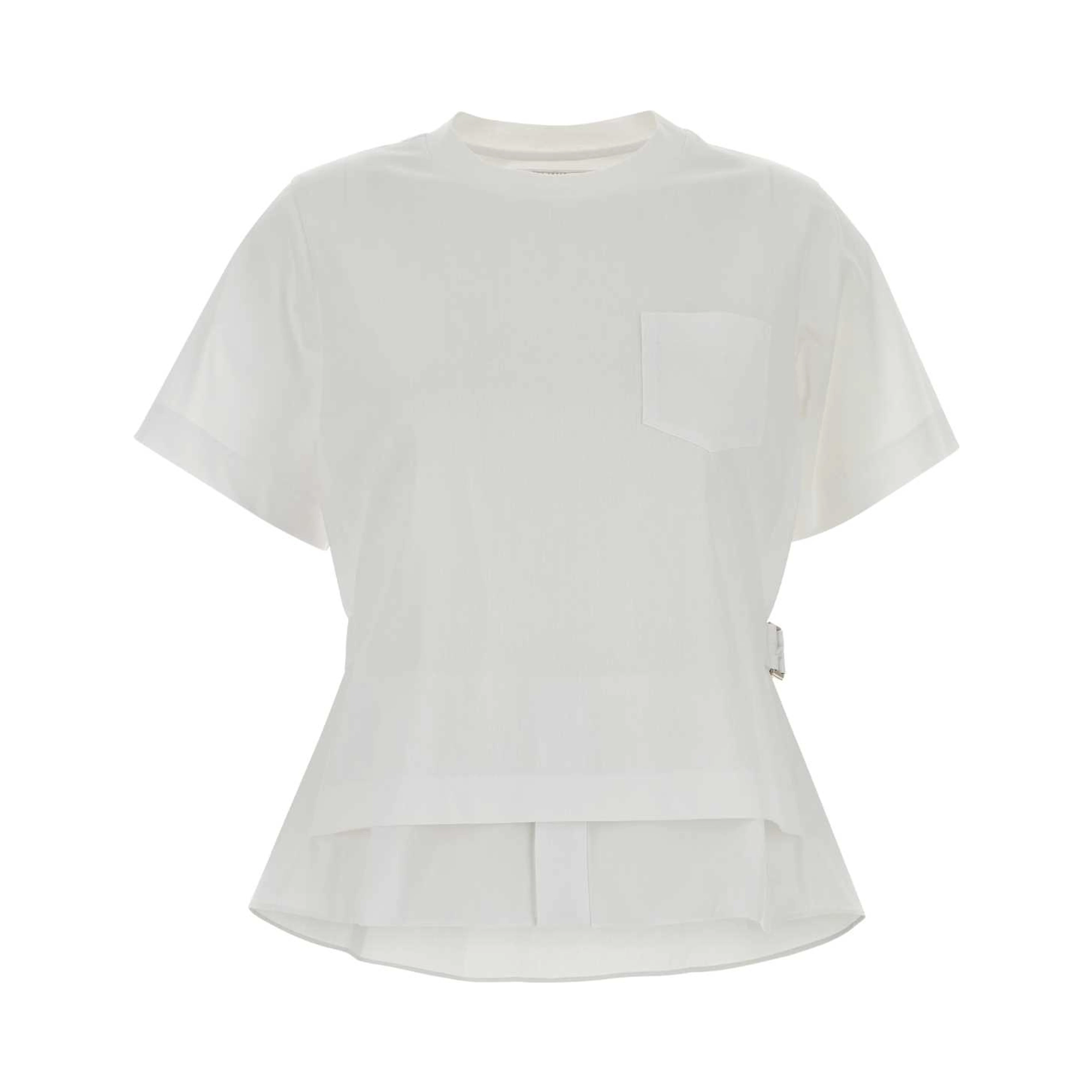 POPLIN X COTTON JERSEY T-SHIRT