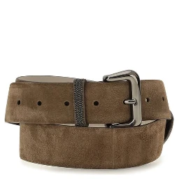 Brown Suede Leather Belt