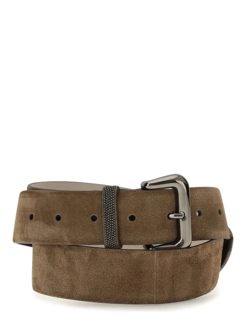 Brown Suede Leather Belt
