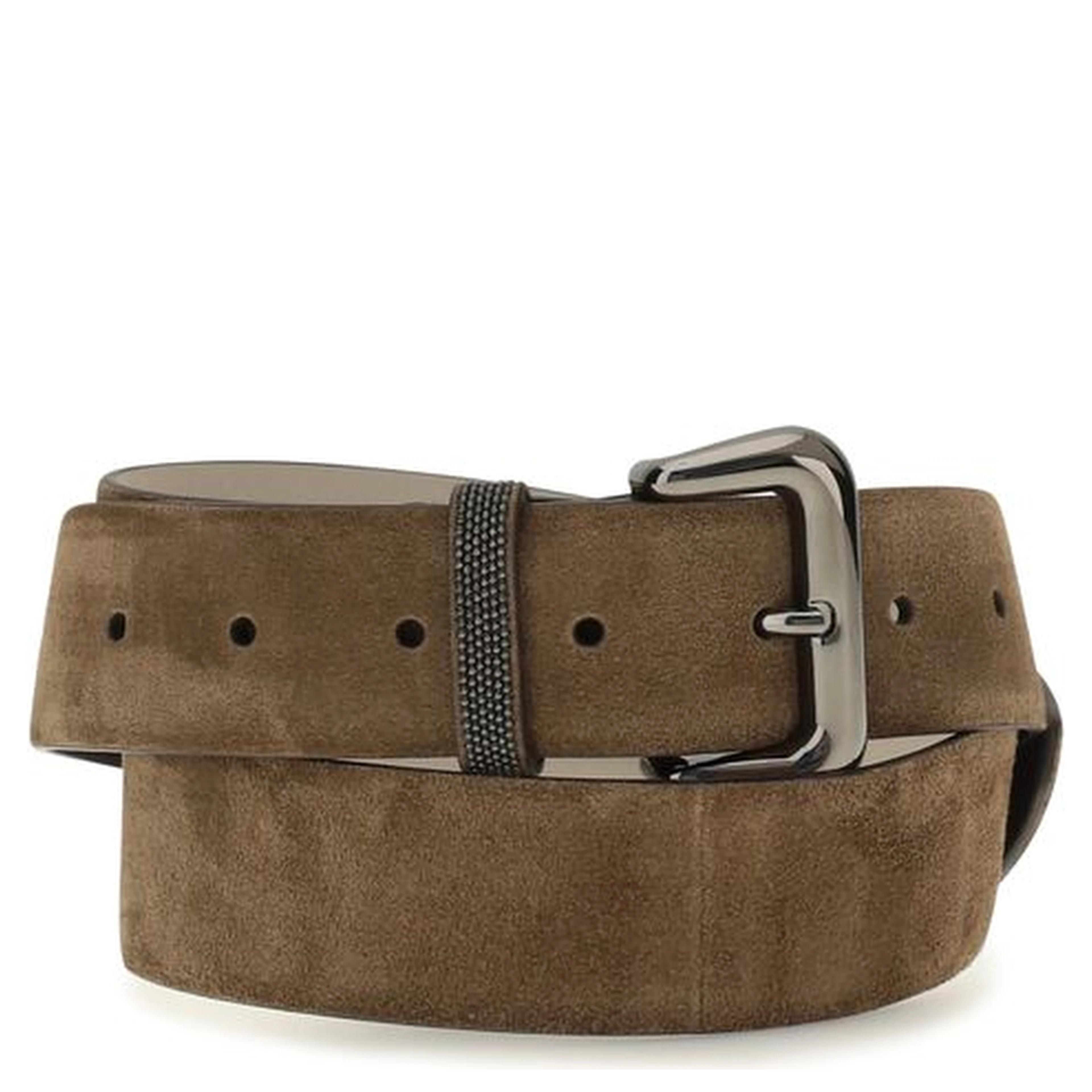 Brown Suede Leather Belt