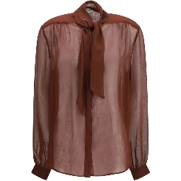 Brown Viscose Blouse
