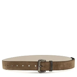Brown Suede Leather Belt